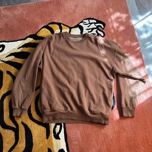 UO solid brown crewneck jumper (with pockets!)